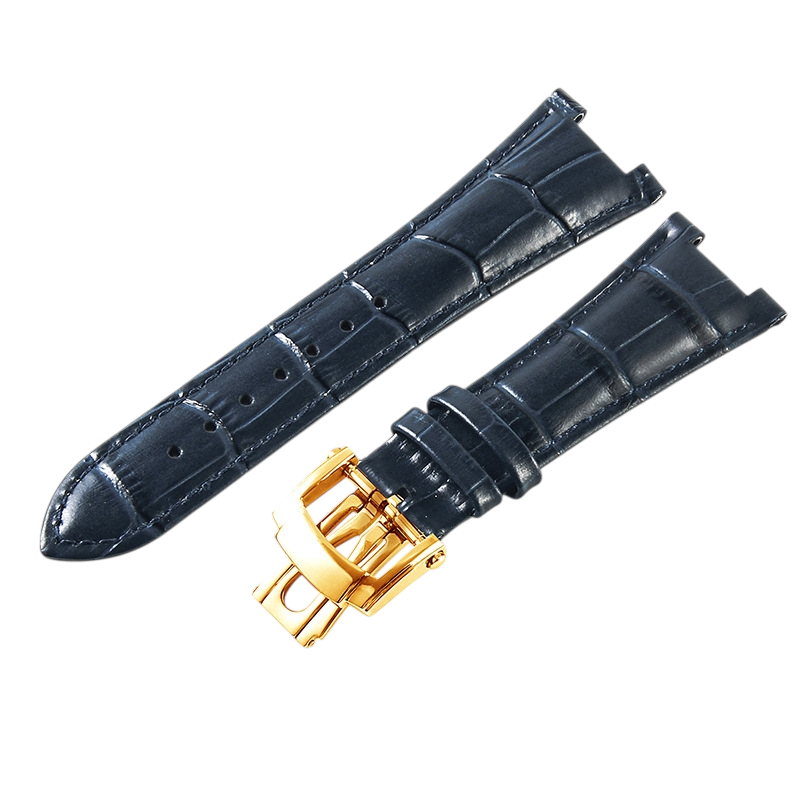 White Smoke Replacement Strap for Patek Philippe Nautilus 5711 - 5712G Series - Notched Interface Premium Genuine Leather - Aethelgard Atelier