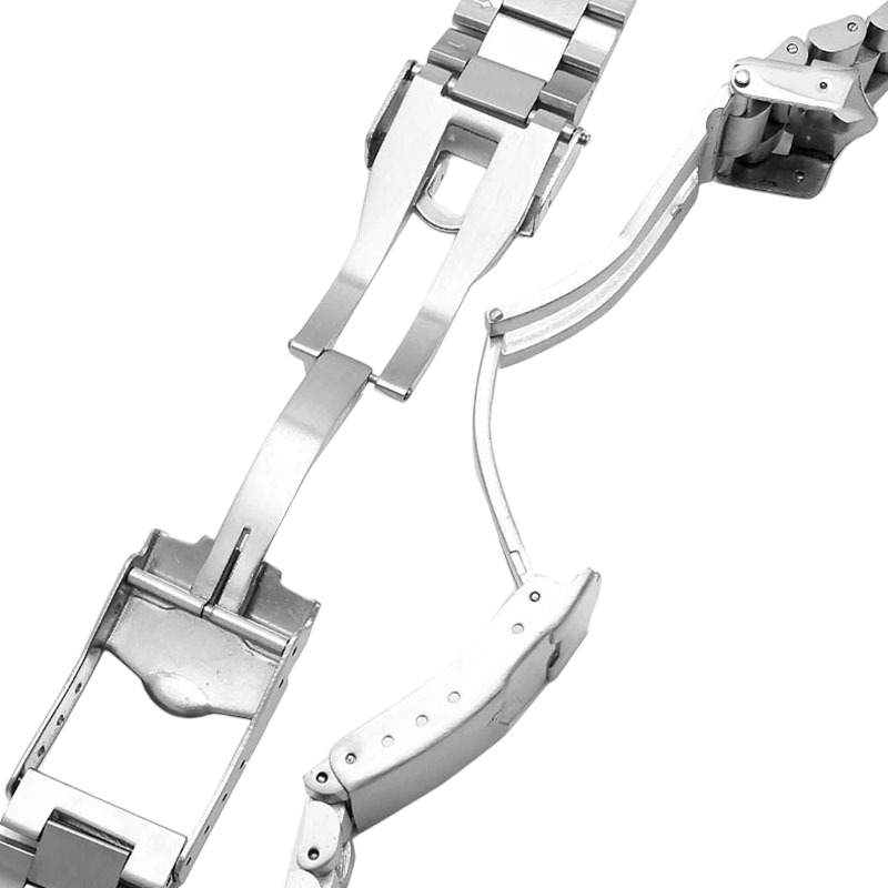 White Smoke Replacement Strap for TAG Heuer F1 - Carrera - Aquaracer - Monaco 300 Series - Solid Fine-Brushed 316L Stainless Steel - Aethelgard