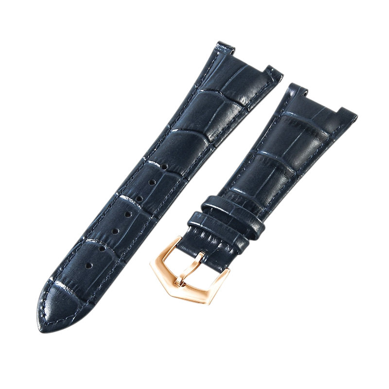 White Smoke Replacement Strap for Patek Philippe Nautilus 5711 - 5712G Series - Notched Interface Premium Genuine Leather - Aethelgard Atelier