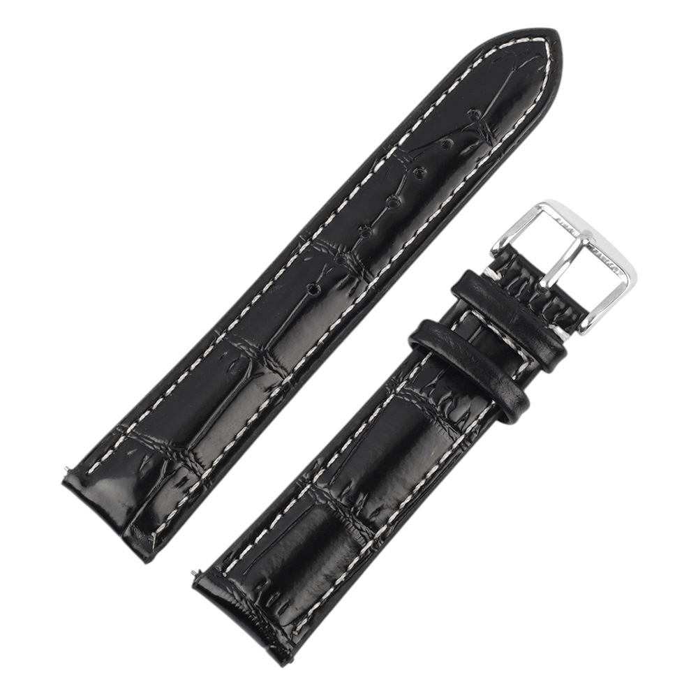 White Smoke Handmade Handmade Bamboo Grain Calfskin Watch Strap for Rolex, Omega, Seiko, IWC, Tudor, Hamilton, Cartier, Panerai, Patek Philippe, Breitling - Quick-Release Exotic Pattern Series - 18mm 20mm 22mm 24mm 26mm - Aethelgard