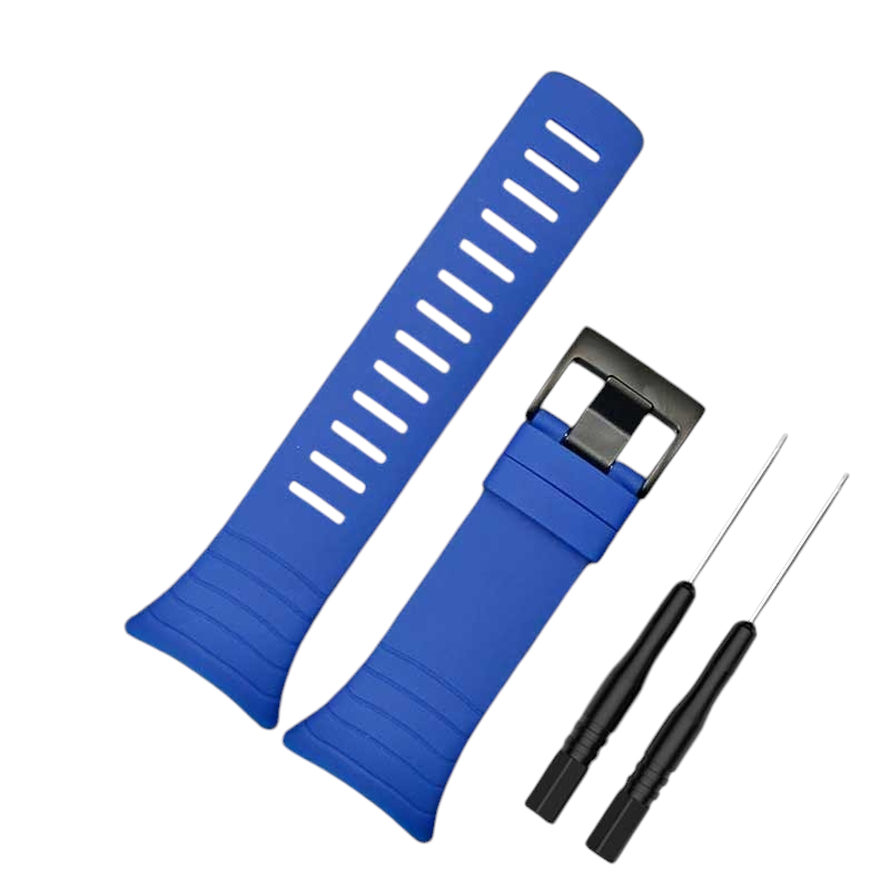 White Smoke Replacement Strap for Suunto Core - Outdoor Classic Series - Heavy-Duty All-Weather Rubber - Aethelgard Atelier