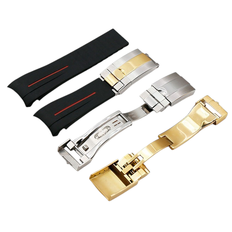 White Smoke Replacement Strap for Rolex Submariner - Daytona - Yacht-Master - GMT - Explorer - High-Performance Vulcanized Rubber - Aethelgard Atelier