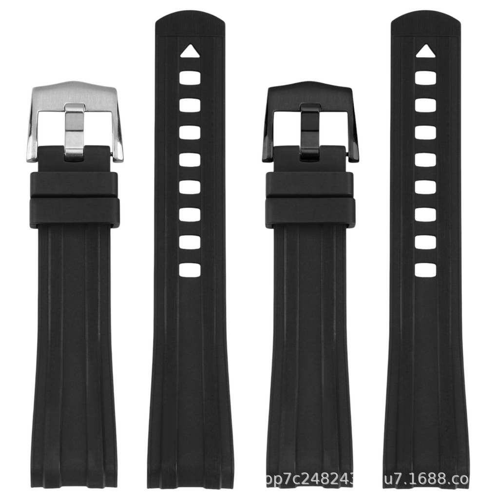 Dark Slate Gray Replacement Strap for Omega Seamaster 300 Master Co-Axial - Professional Grade FKM Vulcanized Rubber - Aethelgard