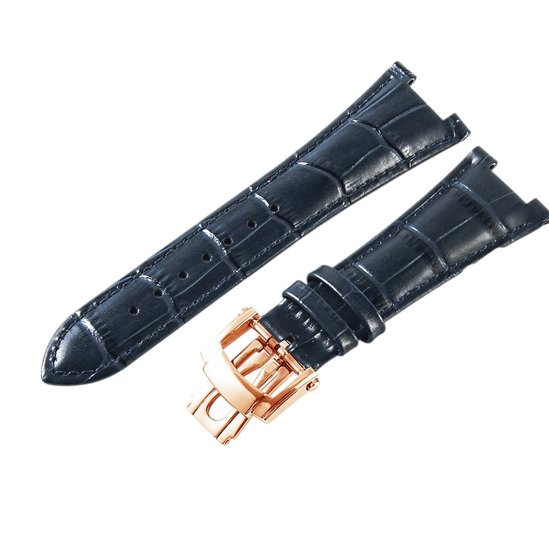 White Smoke Replacement Strap for Patek Philippe Nautilus 5711 - 5712G Series - Notched Interface Premium Genuine Leather - Aethelgard Atelier