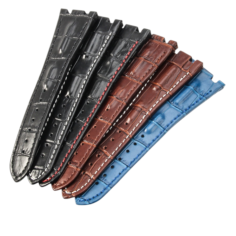White Smoke Replacement Strap for Audemars Piguet Royal Oak Offshore 15710 - 15703 - 26470 - Premium Full-Grain Performance Leather - Aethelgard Atelier