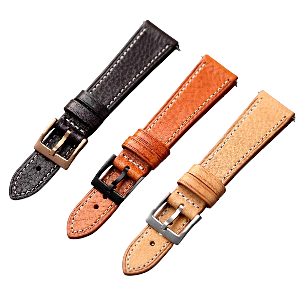 Handmade Vintage Italian Datejust Leather Watch Strap for Rolex Datejust, Tudor, Omega - Classic Heritage Series - 18mm 20mm 22mm 24mm - Aethelgard