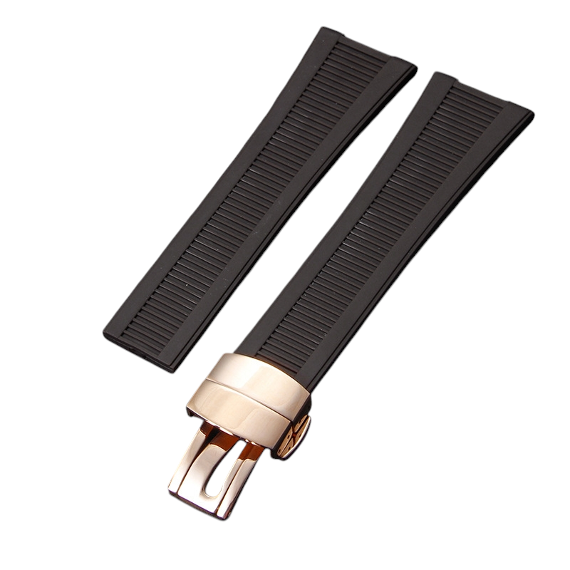 White Smoke Replacement Strap for Patek Philippe Nautilus 5711 - 5712 - 5726 - 5980 Rubber - Integrated FKM Performance Fluororubber - Aethelgard Atelier