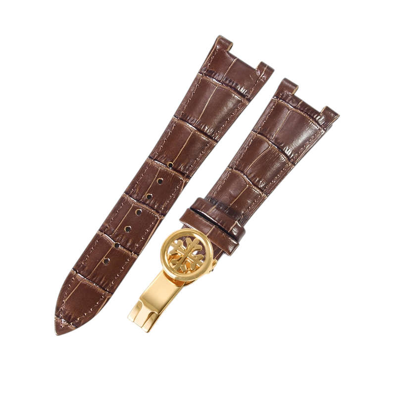 White Smoke Replacement Strap for Patek Philippe Nautilus 5711 - 5712G Series - Notched Interface Premium Genuine Leather - Aethelgard Atelier