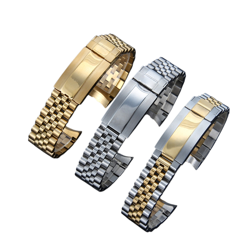White Smoke Replacement Strap for Rolex Submariner - Daytona - Sea-Dweller 20mm-21mm - Triple-Link Solid Stainless Steel - Aethelgard Atelier