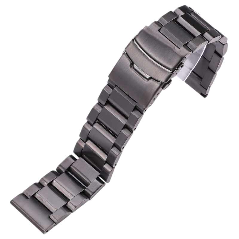 White Smoke Replacement Strap for Universal Trapezoidal 3-Link Matte Brushed Series - Solid Marine Grade 316L Stainless Steel - Aethelgard