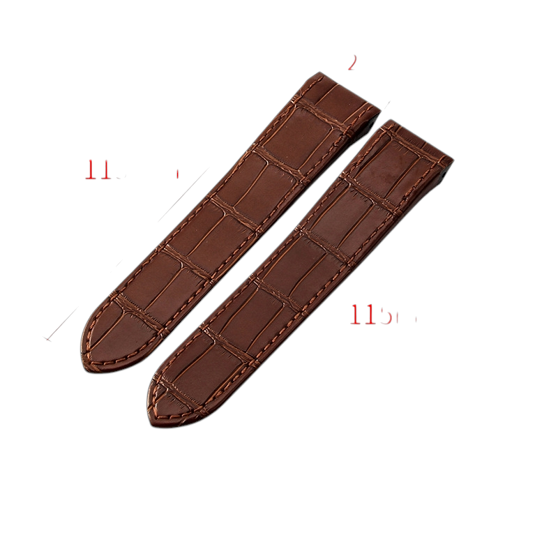 White Smoke Replacement Strap for Cartier Santos 100XL Series - Full-Grain Premium Bovine Leather - Aethelgard Atelier