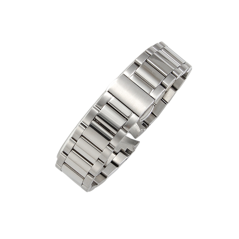 White Smoke Replacement Strap for Omega Aqua Terra 150 - Seamaster 300 Business Series - Polished Solid 316L Stainless Steel - Aethelgard Atelier