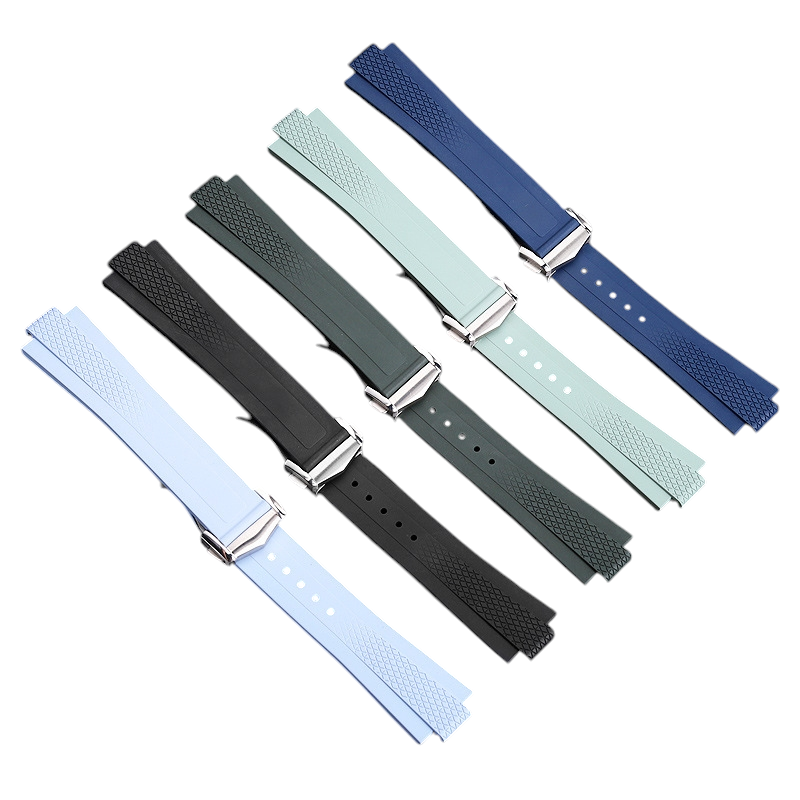 White Smoke Replacement Strap for Longines Conquest - HydroConquest L3.835 - Premium FKM Fluorine Rubber - Aethelgard