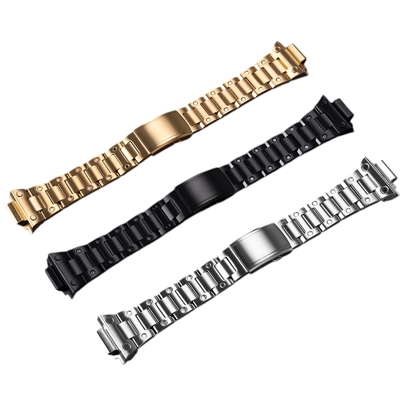 White Smoke Replacement Strap for Casio G-SHOCK GX-56BB GXW-56 King Series - Heavy-Duty Stainless Steel Case and Band - Aethelgard Atelier