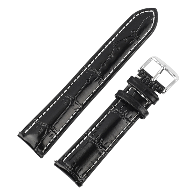 White Smoke Handmade Handmade Bamboo Grain Calfskin Watch Strap for Rolex, Omega, Seiko, IWC, Tudor, Hamilton, Cartier, Panerai, Patek Philippe, Breitling - Quick-Release Exotic Pattern Series - 18mm 20mm 22mm 24mm 26mm - Aethelgard