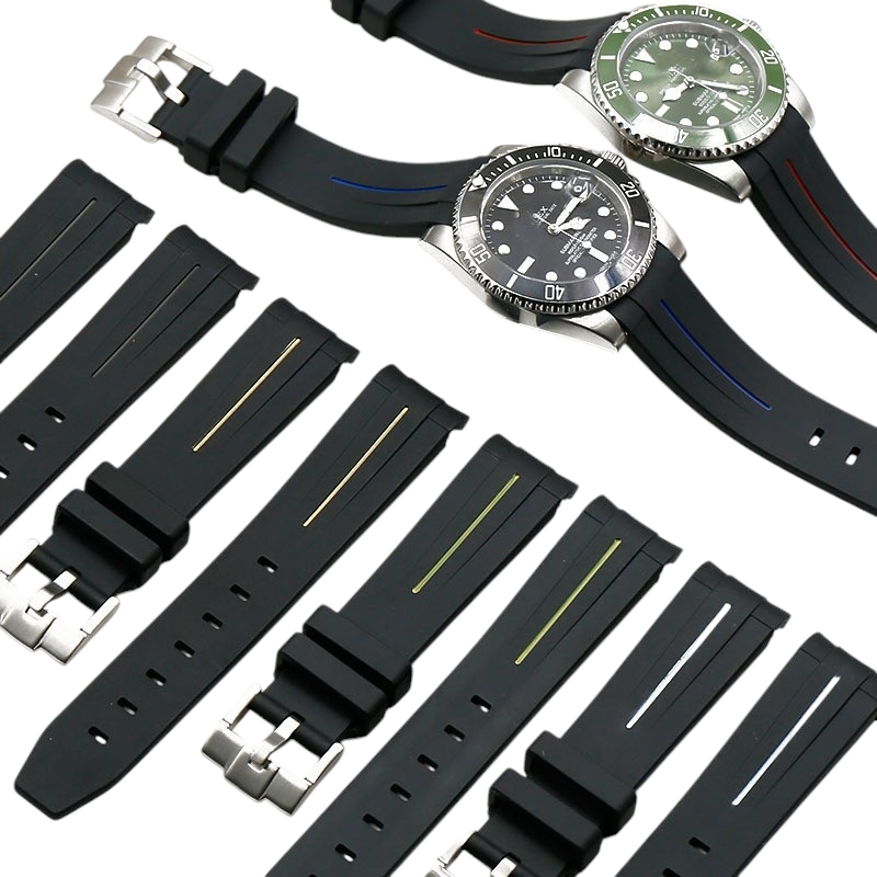 White Smoke Replacement Strap for Rolex Submariner - Sea-Dweller - GMT 20mm-21mm - High-Density Performance Silicone Rubber - Aethelgard Atelier