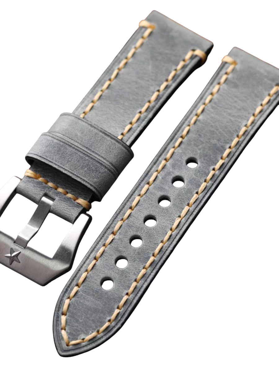 Handmade Zenith Fifty-Fathoms Green Cowhide Watch Strap for Zenith, Blancpain, IWC, Seiko - Heritage Deep-Sea Series - 18mm 20mm 22mm 24mm - Aethelgard