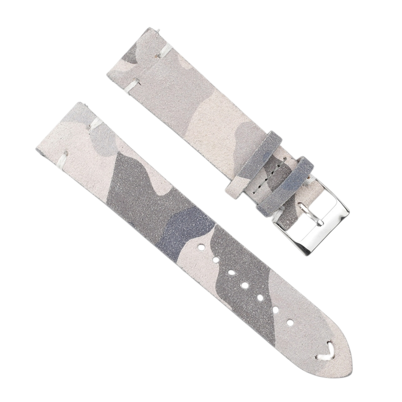 White Smoke Handmade Premium Brown Suede Strap for Rolex, Omega, Seiko, IWC, Tudor, Hamilton, Cartier, Panerai, Breitling, Patek Philippe - Modern Quick-Release Series - 18mm 20mm 22mm 24mm - Aethelgard