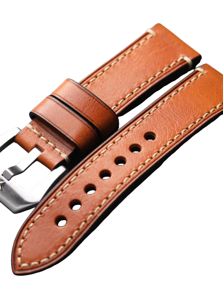 Handmade Zenith Fifty-Fathoms Green Cowhide Watch Strap for Zenith, Blancpain, IWC, Seiko - Heritage Deep-Sea Series - 18mm 20mm 22mm 24mm - Aethelgard