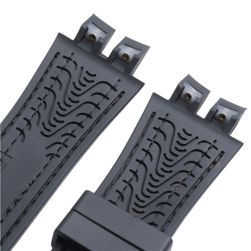 White Smoke Replacement Strap for Roger Dubuis Excalibur - Suede and Silicone Hybrid - 28mm - Aethelgard