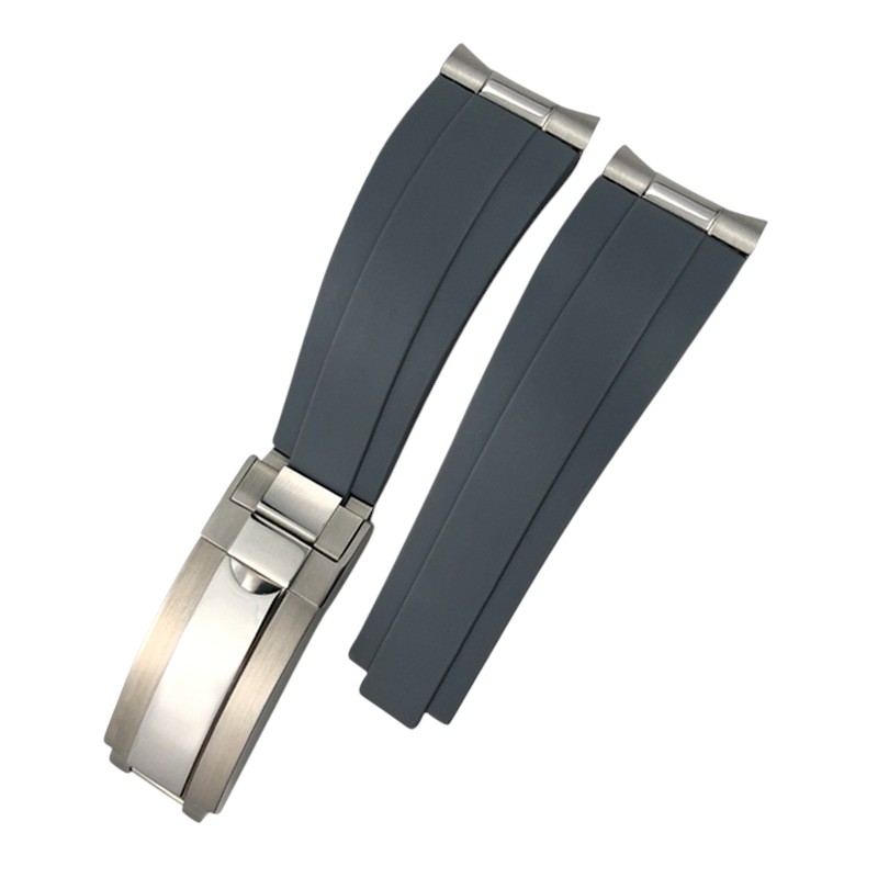 White Smoke Replacement Strap for Rolex Submariner - Daytona - Yacht-Master Steel-End-Link Edition - End-Link Reinforced FKM Rubber - Aethelgard