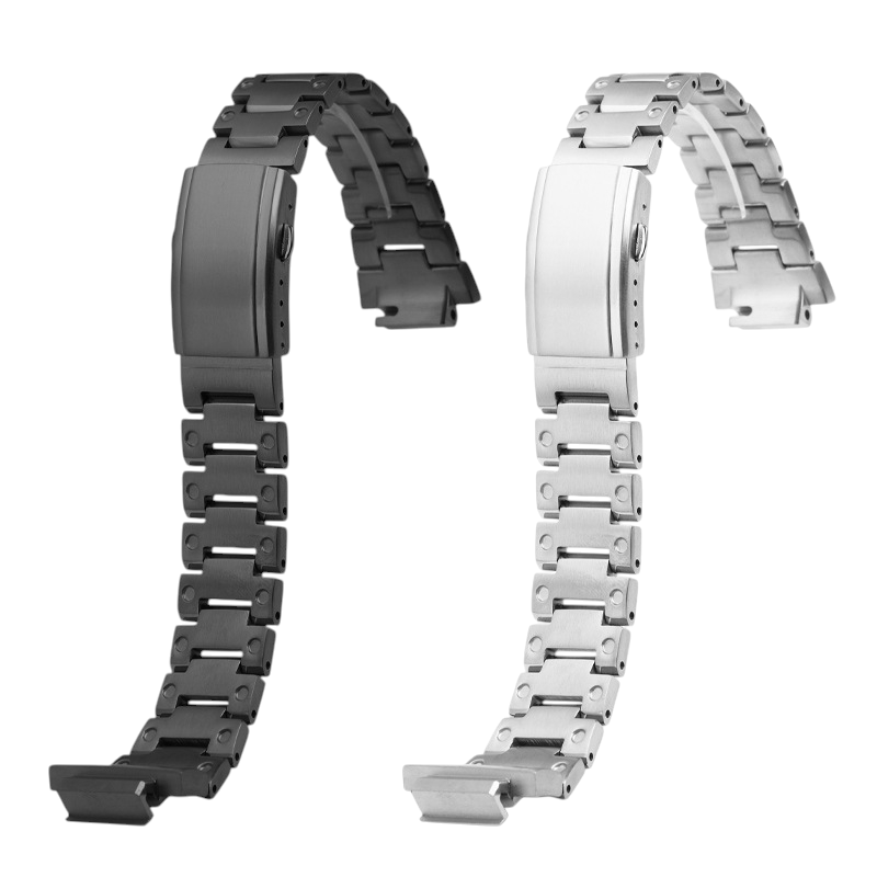White Smoke Replacement Steel Strap for Casio G-SHOCK GM-2100 GA-2100 Oak Series - Solid Link 316L Stainless Steel - Aethelgard