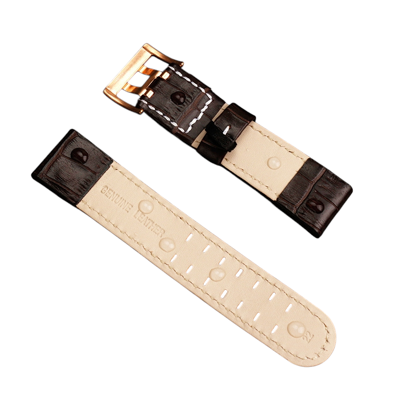 White Smoke Replacement Strap for Hamilton Khaki Navy H78696393-H78626583 - Premium Genuine Heritage Cowhide Leather - Aethelgard