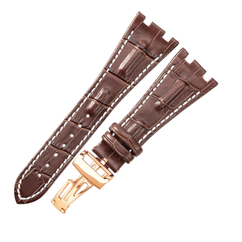 White Smoke Replacement Strap for Audemars Piguet Royal Oak Offshore 15710 - 15703 - 26470 - Premium Full-Grain Performance Leather - Aethelgard Atelier