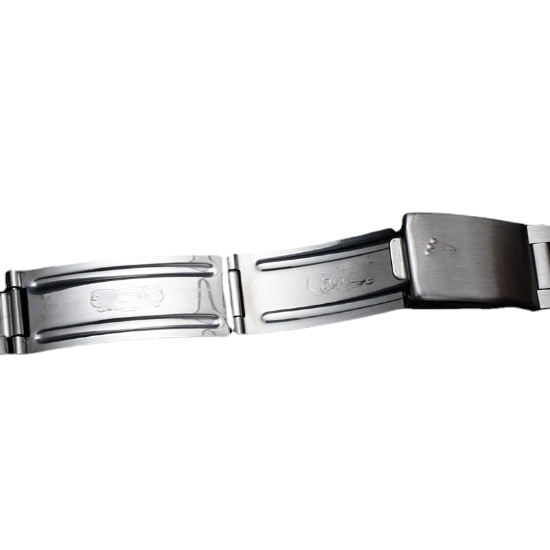 White Smoke Replacement Strap for Rolex Air-King - Datejust - Submariner Vintage-Modern - High-Contrast Brushed Stainless Steel - Aethelgard