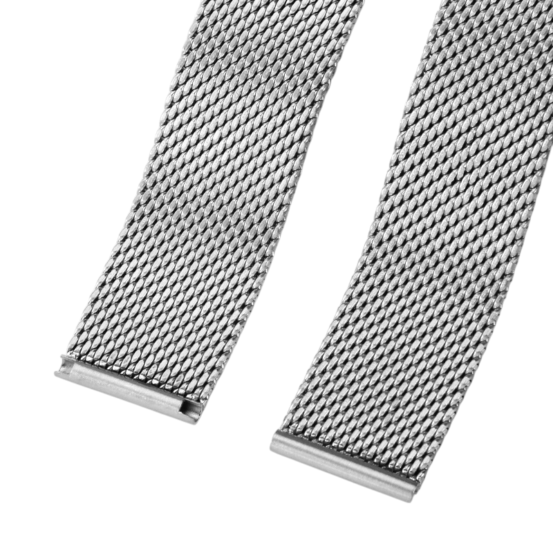 White Smoke Replacement Strap for Omega Seamaster 300 - NTTD - De Ville Milanese - 316L Stainless Steel Mesh Link - Aethelgard Atelier