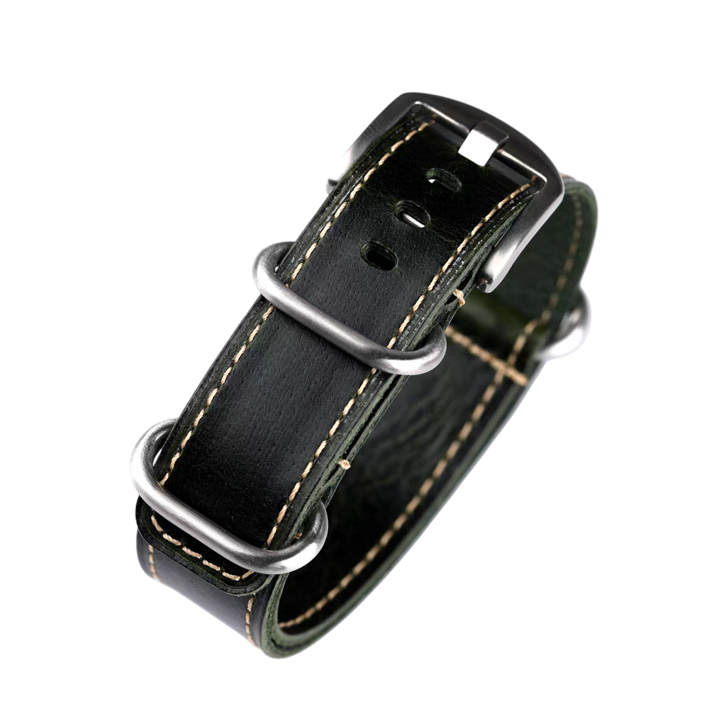 Handmade NATO Military Heritage Leather Watch Strap for Military Watches, Seiko, Hamilton - Field Operation Series - 18mm 20mm 22mm 24mm - Aethelgard