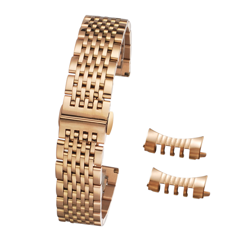 White Smoke Replacement Strap for Universal 9-Link Solid Arc Dual-Interface Series - Architectural Solid Stainless Steel - Aethelgard
