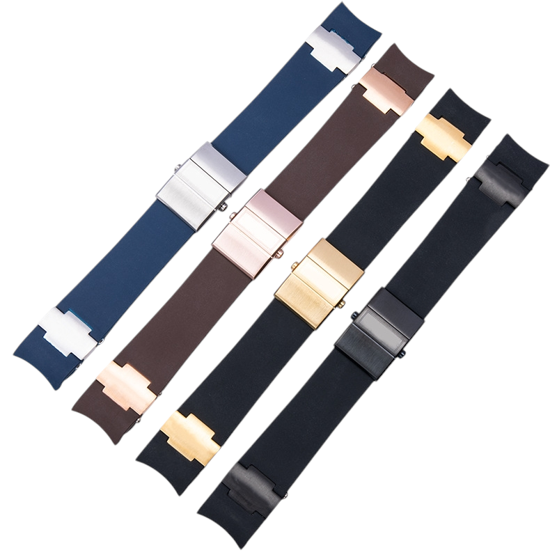 White Smoke Replacement Strap for Ulysse Nardin 263 Marine Chronometer Series - Arc-Interface Marine Silicone - Aethelgard Atelier