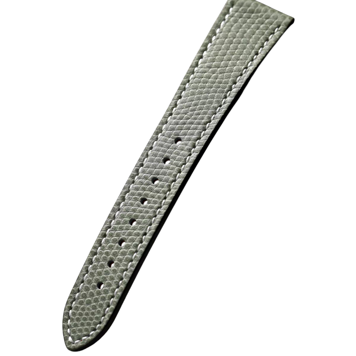 Handmade Lizard-Pattern Luminous Calfskin Watch Strap for Cartier, Patek Philippe, Rolex - Olive Green Dress Series - 18mm 20mm 22mm 24mm - Aethelgard