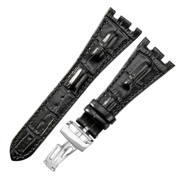 White Smoke Replacement Strap for Audemars Piguet Royal Oak Offshore 15710 - 15703 - 26470 - Premium Full-Grain Performance Leather - Aethelgard Atelier