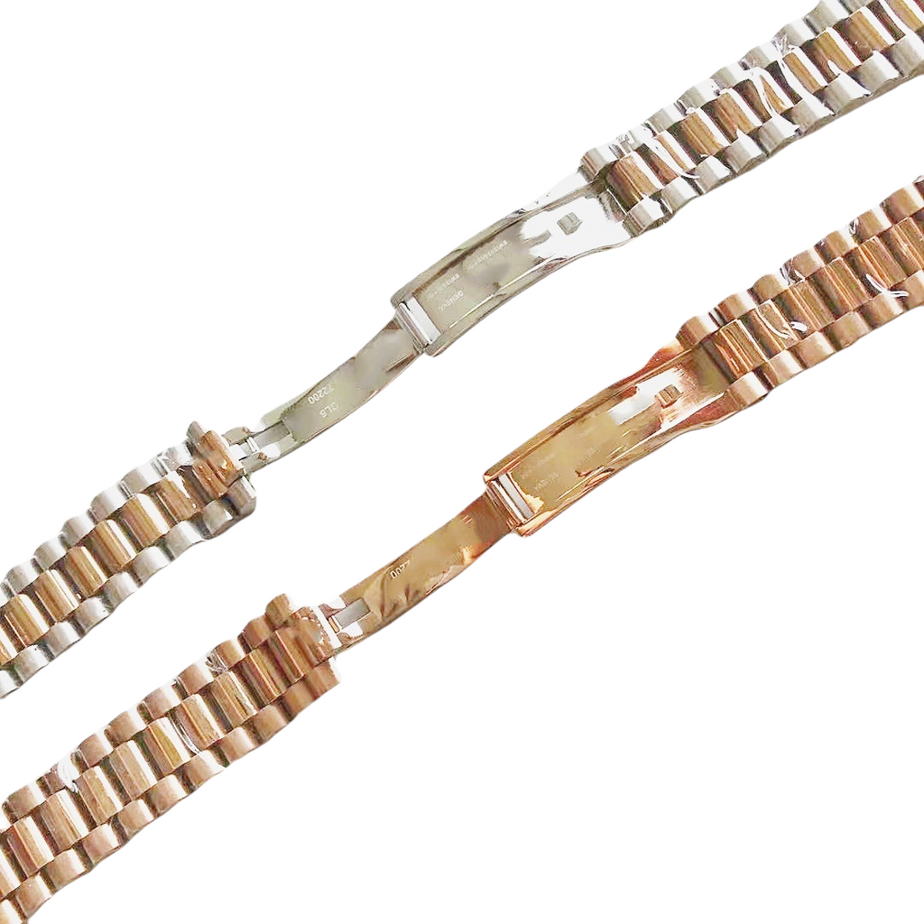 White Smoke Replacement Strap for Rolex-Style Oyster 3-Link Solid Series - Marine Grade Solid 316L Stainless Steel - Aethelgard