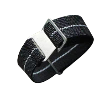 Handmade French MN Parachute Elastic Nylon Watch Strap for Tudor, Rolex, Seiko, Marine Nationale - 60s Heritage Series - 18mm 20mm 22mm 24mm - Aethelgard