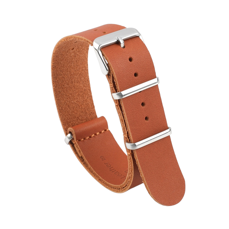 White Smoke Handmade Smooth Double-Sided Long Strap Watch Strap for Rolex, Omega, Seiko, IWC, Tudor, Hamilton, Cartier, Panerai, Patek Philippe, Breitling - Artisan Single-Pass Heritage Edition - 18mm 20mm 22mm 24mm 26mm - Aethelgard