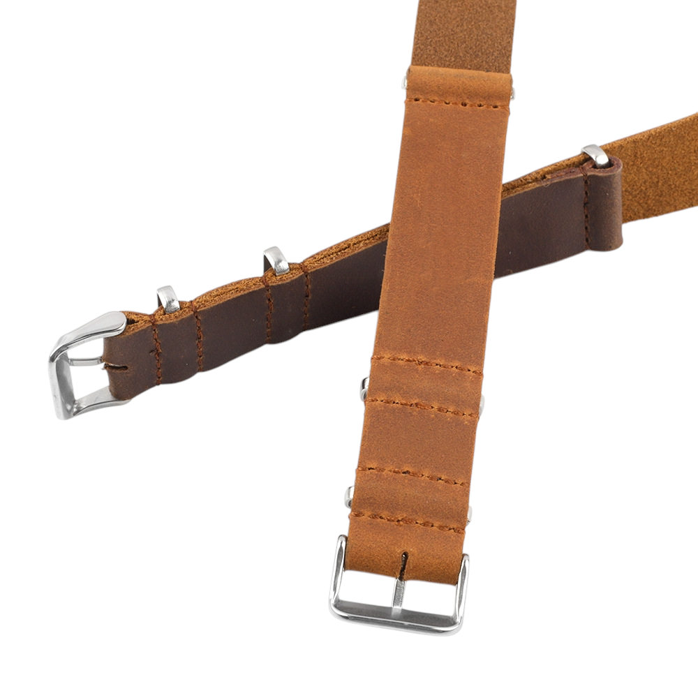 White Smoke Handmade Smooth Double-Sided Long Strap Watch Strap for Rolex, Omega, Seiko, IWC, Tudor, Hamilton, Cartier, Panerai, Patek Philippe, Breitling - Artisan Single-Pass Heritage Edition - 18mm 20mm 22mm 24mm 26mm - Aethelgard
