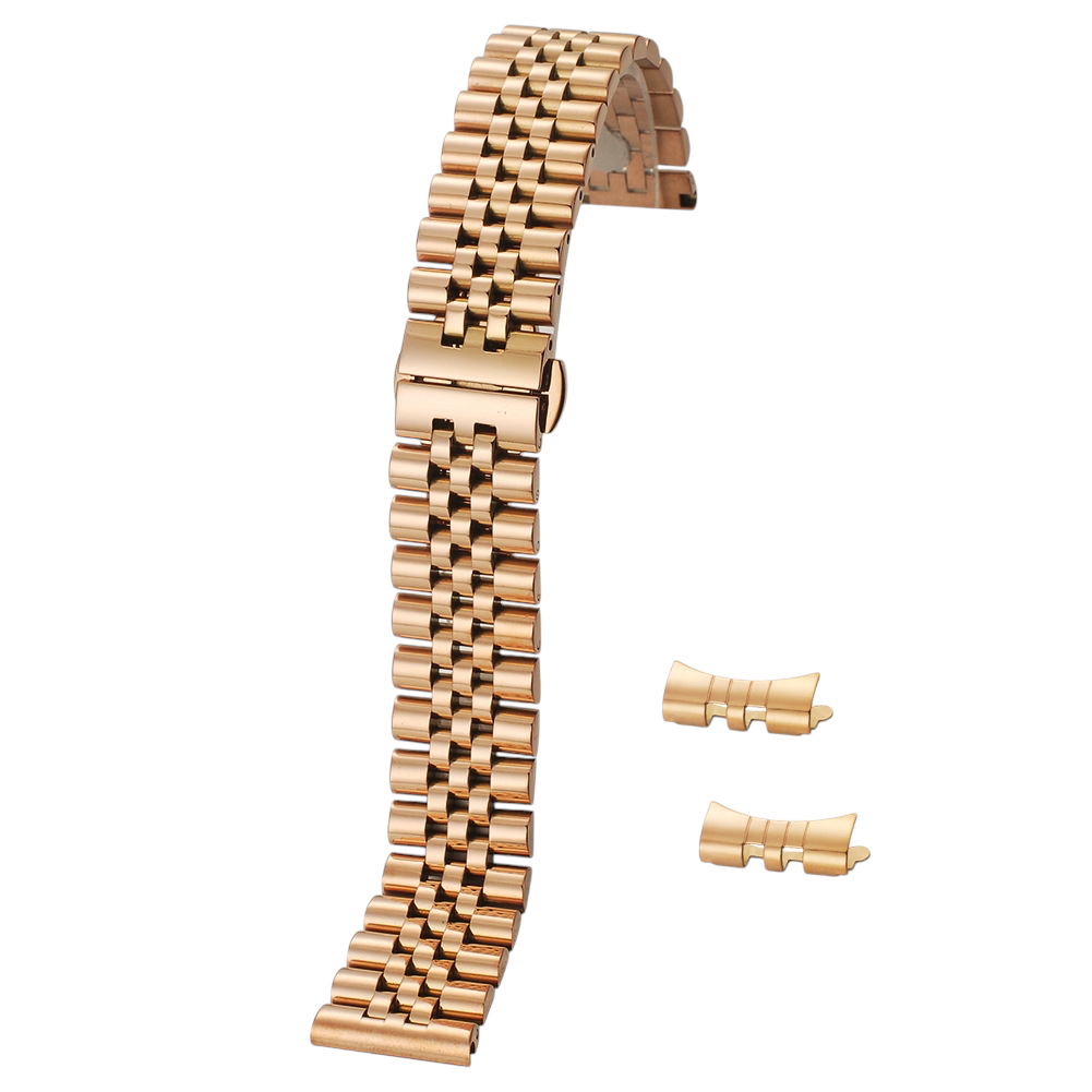 White Smoke Replacement Strap for Rolex-Style 2025 New Datejust 5-Link Bull-Ring Series - Solid Precision Link Stainless Steel - Aethelgard
