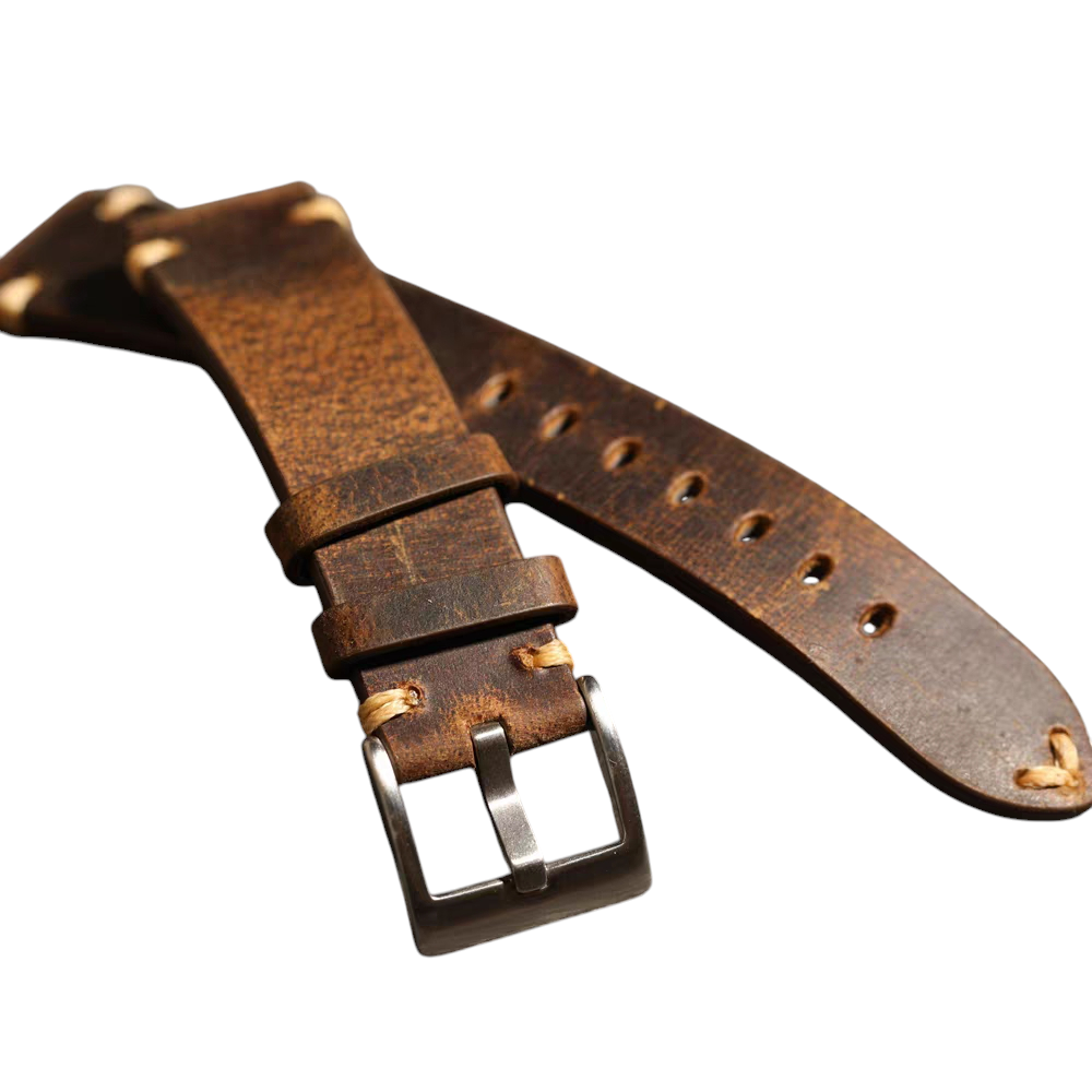 White Smoke Handmade Quick-Release Soft Nubuck Leather Watch Strap for Cartier, Omega, IWC, Rolex - Urban Minimalist Series - 18mm 20mm 22mm 24mm - Aethelgard