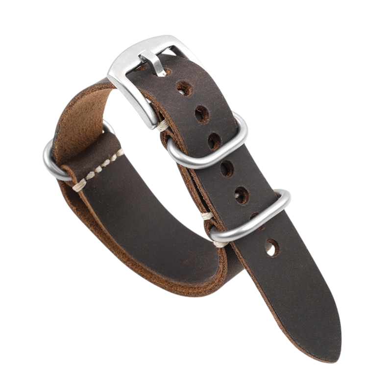White Smoke Handmade Tectonic Cracked Earth Strap for Rolex, Omega, Seiko, IWC, Tudor, Hamilton, Cartier, Panerai, Breitling, Patek Philippe - Deep Texture Single-Pass Series - 18mm 20mm 22mm 24mm - Aethelgard