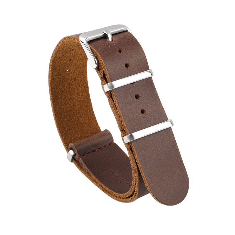 White Smoke Handmade Smooth Double-Sided Long Strap Watch Strap for Rolex, Omega, Seiko, IWC, Tudor, Hamilton, Cartier, Panerai, Patek Philippe, Breitling - Artisan Single-Pass Heritage Edition - 18mm 20mm 22mm 24mm 26mm - Aethelgard
