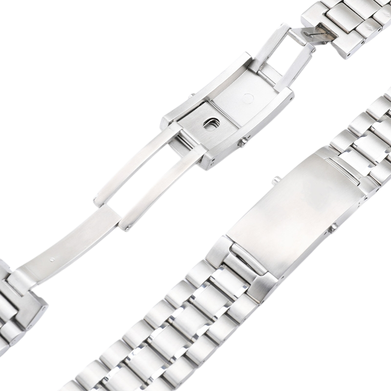 White Smoke Replacement Strap for Omega Seamaster 300 - 600 - Planet Ocean - Speedmaster - Solid Link 316L Surgical Grade Steel - Aethelgard Atelier