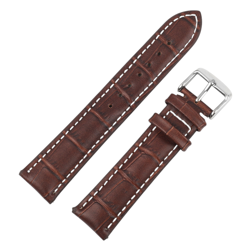 White Smoke Handmade Handmade Bamboo Grain Calfskin Watch Strap for Rolex, Omega, Seiko, IWC, Tudor, Hamilton, Cartier, Panerai, Patek Philippe, Breitling - Quick-Release Exotic Pattern Series - 18mm 20mm 22mm 24mm 26mm - Aethelgard