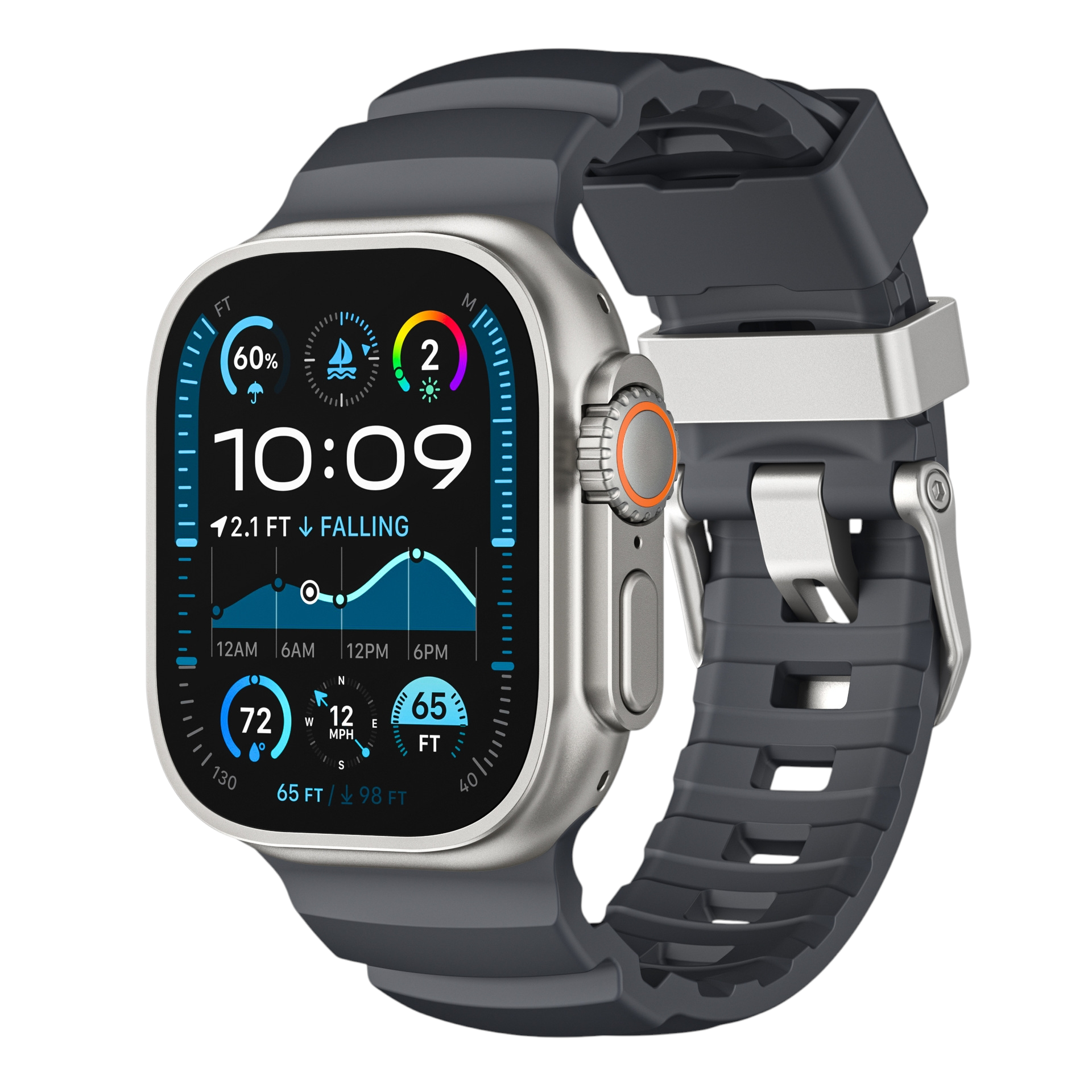 Performance FKM Fluoroelastomer Trail Band for Apple Watch Ultra 2/1