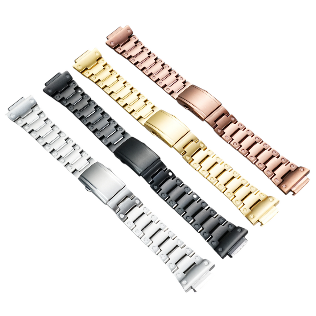 White Smoke Replacement Steel Strap for Casio G-SHOCK GM-2100 GA-2100 Oak Series - Solid Link 316L Stainless Steel - Aethelgard
