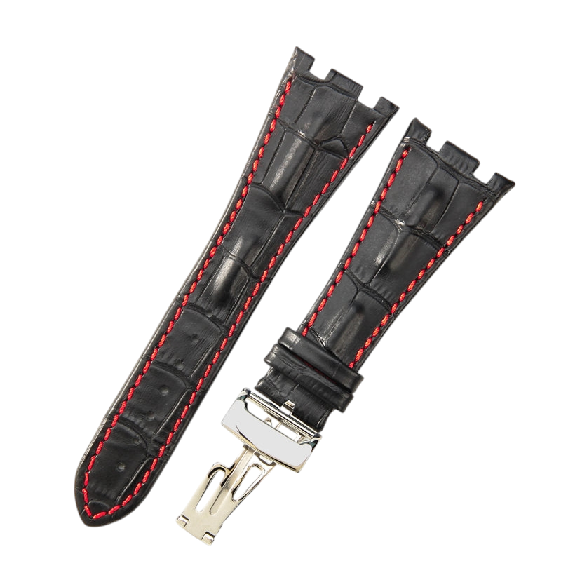 White Smoke Replacement Strap for Audemars Piguet Royal Oak Offshore 15710 - 15703 - 26470 - Premium Full-Grain Performance Leather - Aethelgard Atelier