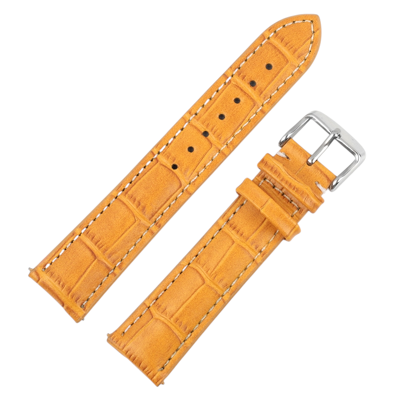 White Smoke Handmade Handmade Bamboo Grain Calfskin Watch Strap for Rolex, Omega, Seiko, IWC, Tudor, Hamilton, Cartier, Panerai, Patek Philippe, Breitling - Quick-Release Exotic Pattern Series - 18mm 20mm 22mm 24mm 26mm - Aethelgard