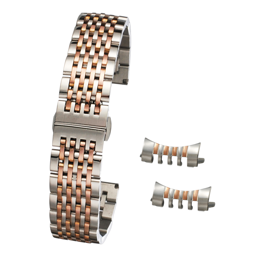 White Smoke Replacement Strap for Universal 9-Link Solid Arc Dual-Interface Series - Architectural Solid Stainless Steel - Aethelgard